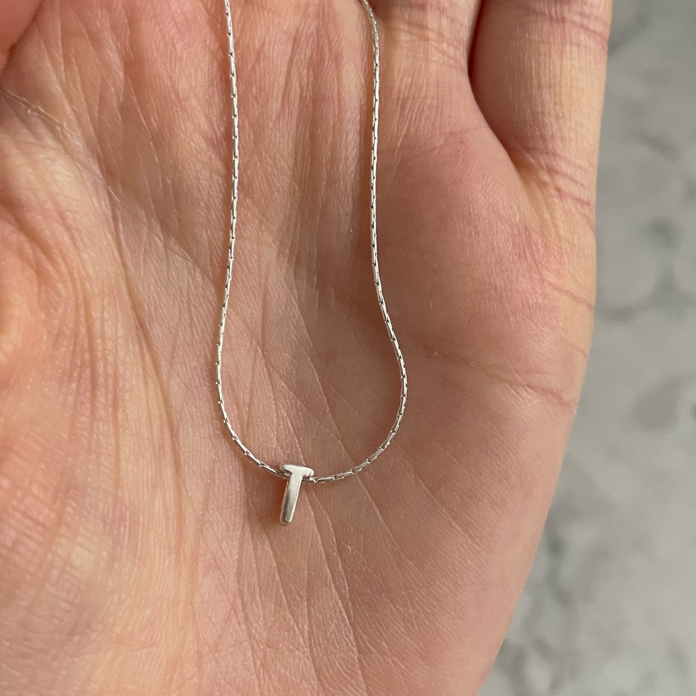‘T’ initial necklace
